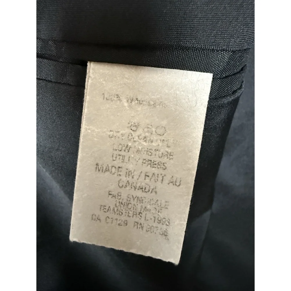 Vintage Lauren Ralph Lauren Wool Pinstripe Blazer Sport Coat Gray 2 Button 40R